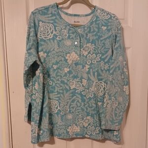 Blair Quilted Henley Floral Top